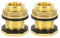 PATIKIL Raccordo Passaparete in Ottone 2 Pezzi 1/2 NPT Femmina x 3/4 GHT Maschio, Filettatura Doppia per Tubo da Giardino Connettore per Serbatoio Acqua per Secchio Pioggia, Acquari