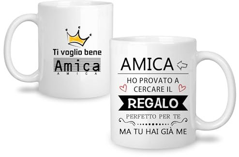 Yufansd Regalo Amica Divertente Tazze In Ceramica 11oz -Ho Provato A Cercare Il Regalo Perfetto Per Te Ma Tu Hai Gia Me- Personalizzata Tazza Donna Compagna Compleanno Nozze Natale (Amica)