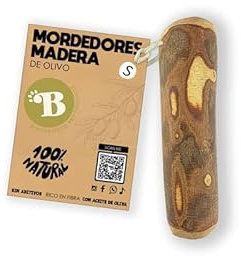 BIMORDISCOS Palo de Olivo para Perros | Mordedor Perro | Huesos para Perros | Juguetes para Perros | Todas Las Edades (S)