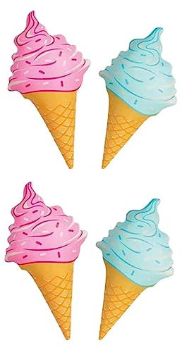 Alasum 4piezas Flotadores De Natación Helado Flotante Inflables para Piscinas y Playas Juguetes Acuáticos