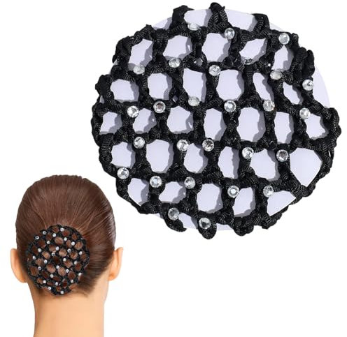 SHPUJUN Haarnetz Dutt, Reiten Turnier, Ballett Kinder, Mädchen Haarnetze Lockenwickler, Schwarz Locken Duttnetz, Elastisches Unsichtbares Hair, für Women Krankenschwestern, Küche Reiten Zubehör