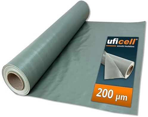 uficell Aqua-Stopp Baufolie, Estrichfolie, PE-Folie, Dampfsperre - 0,2 mm Stark - unter Laminat-/Parkettböden bei erhöhter Restfeuchte bzw. Einsatz einer Warmwasser Fußbodenheizung (100 m² (25 x 4))