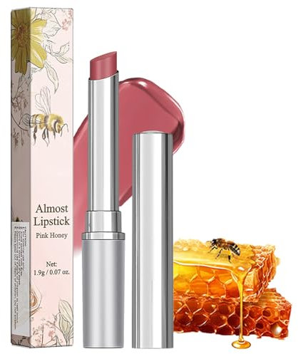 Pink Honey Lipstick - Hydrating Tinted Lip Balm With Creamy Formula, Moisture Shine & Glossy Finish For Dry Lips, Natural Color, 1.9G