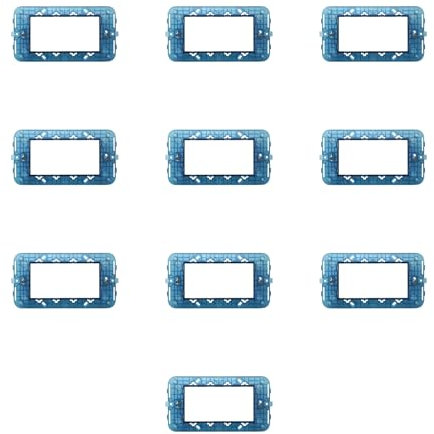 CONFEZIONE DA 10 SUPPORTI A 4 MODULI, PER CASSETTA SCATOLA 504, PER PLACCA A 4 POSTI, COMPATIBILE CON VIMAR ARKE', SERIE CIVILE, MASCHERINA