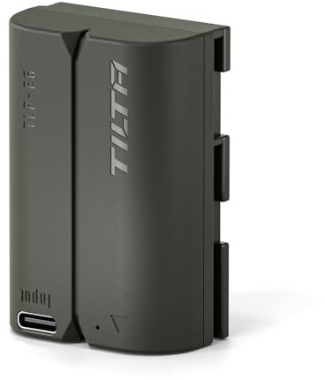 Tilta LP-E6P Akku 2400 mAh Ersatzakku mit USB-C-Anschluss Kompatibel mit Canon R6 Mark II, R7, EOS R5 Mark II, EOS 5D Mark IV, 7D Mark II, 90D TLP-E6P-GN