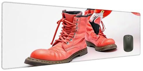 Mauspad XXL 800x300mm Rot Mousepad Groß Schreibtischunterlage Einfachheit, Gaming Mauspad Gadgets Schreibtisch Zubehör, Wasserdicht Mouse Pad Rutschfeste Vernähte Kanten Verbessert Geschwindigkeit K-8