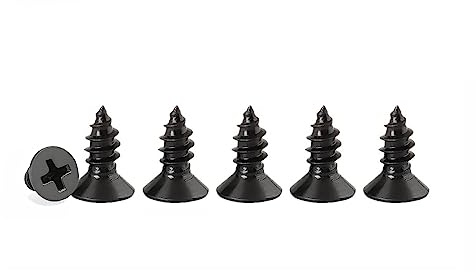 Black Self Tapping Screws for Wood,100pcs M3 x 8mm 304 Stainless Steel Flat Head 10mm screws for Furniture and Drywall (M3 x 8mm 100PCS)