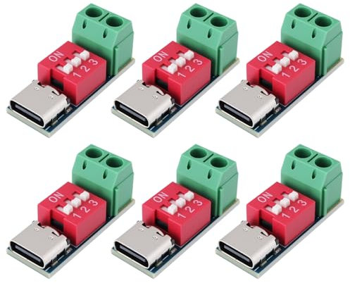 The Lord of the Tools 6-teiliges USB-C-PD-Trigger-Board-Modul Kompatibel mit Den Schnellladeprotokollen PD3.0/2.0 Und BC1.2