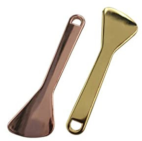 DEARMAMY bastoncino di crema per gli occhi cucchiaio di crema cucchiaio per il trucco cucchiaio per gli occhi Strumento per il massaggio degli occhi D'oro