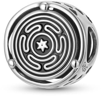 ZUOHUI Breloque en argent sterling «Roue d'Hécate» – Pendentif symbole en argent 925 for bracelets, colliers et porte-clés DIY | Cadeau for femme (mère, sœur, fille) | Compatible avec les charms Pando