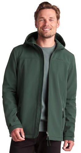 TOG24 Feizor Men's Softshell Jacket Lightweight Fleece Lined Water Resistant Warm Jackets Rain Coat Windbreaker Hiking Jackets with Hood