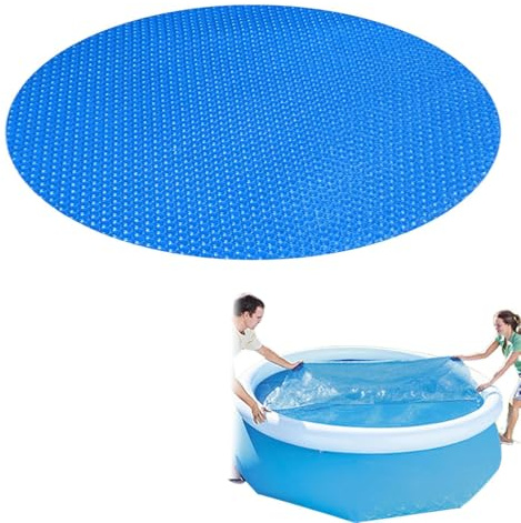 Pool Solar Blanket - Solar Heating Mat, Rectangular Foldable Waterproof Insulation Cover, Summer Spa Warmer Outdoor, Safety Shield, Durable Pool Heat Retention Accessories | Energy Saving Black