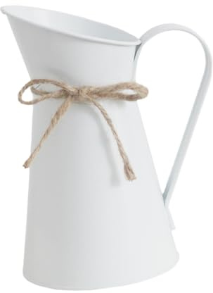 Yardenfun Retro Metallblumenvase im French Country Stil Rustikaler Tischdeko Pflanzcontainer mit Glattem Boden Vielseitig für Frische Getrocknete Blumen und Pflanzen Dekoratives