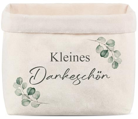 Xuniea Kleines Dankeschön Brotkorb Geschenkkorb Leer, Eukalyptus | Danke Geschenk, für Freunde Kollegen Familie, Mitarbeiter Geschenk, Brötchenkorb Brottasche, Präsentkorb, Abschiedsgeschenk