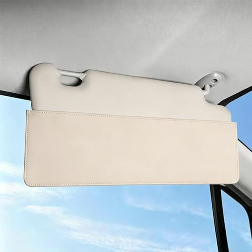 MAUDFEK 1 Car Sun Visor, Sun Visor Extension for Car, Universal Fit for Driving Comfort, 38.5 x 12 cm Beige Design