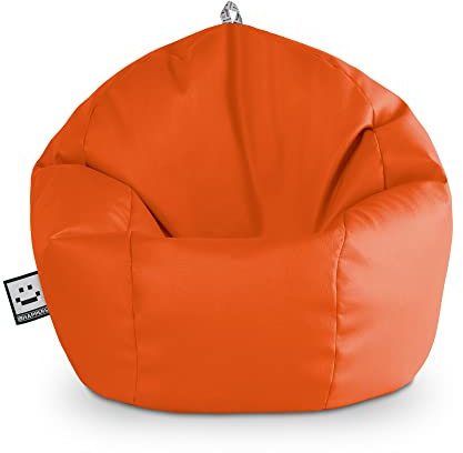 HAPPERS Puff Pelota Polipiel Interior Naranja