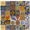 Cerames Piastrelle Mosaico Messicane Conrado – 30 ceramiche mattonelle messicane decorative per bagno, doccia, scale, parete posteriore della cucina | Tessere mosaico ceramica 10,5x10,5 cm