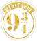 Spreadshirt Harry Potter Platform 9 3/4 Gold Sticker, 10 x 10 cm, White Matte