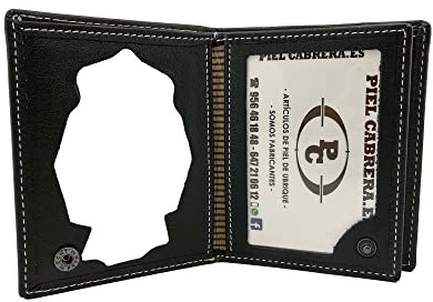 Cartera Porta Placa para Policia Nacional CNP Mod. HONORES Libro (Negro)