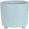 Small Ceramic Plant Pot with Legs Indoor Home House Decorative Flower Succulent Cactus Herb Round Planter Cover Holder (Blue - ø 14.5cm)