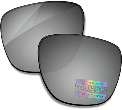 Bowyer Polarisierte Ersatzgläser für Oakley Crossrange XL Sonnenbrille – Titanium Mirror
