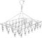 Sinnsally Folding Sock Dryer with 36 Pegs,Metal Sock Hangers with Clips,Underwear Hanger for Washing Line Accessories,Stainless Steel Clothes Sock Drying Rack,Laundry Drip Airer Hanger with Pegs