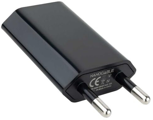 Adaptador Enchufe USB Cargador Universal de Pared para Móviles (Color Negro)