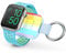 i.VALUX Portable Wireless Charger for Apple Watch Series 10,9,8,7,6,5,4,3,2,SE,Ultra 2, 1000mAh iWatch Charger, Compact Magnetic Keychain Power Bank, Travel Charger 45/44/42/41/40/38/49mm(Rainbow)