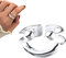 Kreativer Smiley-Ring von Kreativer Lächeln, Statement-Ringe mit lächelndem Gesicht, offener Ring mit Lächeln-Gesicht für Frauen in Silber