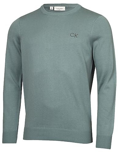 Calvin Klein 2025 Maglione Golf Uomo Durevole e Girocollo - Salvia - S