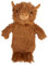 K Collection 3D Novelty Hot Water Bottle with Removable Cover - Highland Cow Design - Soft Plush Cover - Premium Natural Rubber