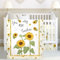 Mixweer 3-teiliges Bettwäsche-Set mit Sonnenblumen- und Schmetterlings-Motiv, für Jungen, Baby, Kinderzimmer, Mini-Krippe, Bettwäscheset, Gelbe, geschlechtsneutral, Standardgröße, Krippe,