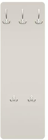Bilderwelten Garderobe Unifarben 105cm x 34cm Einfarbig Beige Modern Garderobenhaken Garderobenpaneel Flurgarderobe Flur-Möbel Wandgarderobe Holz