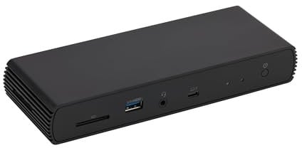 Amazon Basics Docking station Pro Thunderbolt 4/USB 4, 2 TBT4,1 HDMI 2.1, 3 USB A 3.1, RJ45, doppio display, Nero, 19,96 x 7,5 x 3,12 cm