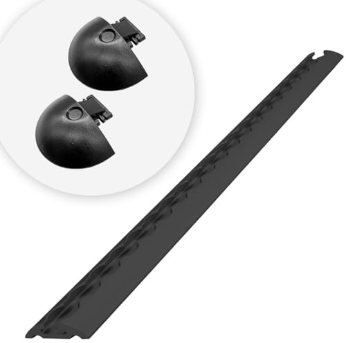 lasiprofi - Airlineschienen-Set eckig 34 x 9,6 mm, schwarz KTL, gebohrt, mit Endkappen | 1 Aluminium-Zurrschienen mit 4 Endkappen für Transporter und Wohnmobile | Länge: 1 x 1,0 m (Startertset 2.1)