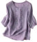 Generico T-Shirt Oversize Donna Palestra Maglietta Rosa Pink Vintage Camicie Eleganti Maglie Cotone Maniche Lunghe Camicia Quadri Manica Corta