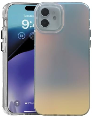 SNZ for iPhone 12 Case, Standard Mobile Phone Cases with [Yellowing-Resistant] Protective and Thin Slim Fit Covers, Translucent Matt and Iridescent Fluorescent for iPhone 12 Cover