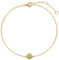 FANCIME Solide 14 Karat 585 Gold Armband für Damen mit Echt Natürlich Peridot Anhänger Charm Bracelet Minimalistisch Geschenk Schmuck für Damen Mädchen, Verstellbar Armkette: 17 + 3 cm