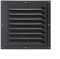 Griglia di ventilazione 20 x 20 cm, in acciaio inox, quadrata, per ventilazione, flusso d'aria per HVAC o parete laterale del soffitto (1 pezzo, nero)