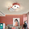GLWHDX LED Kinderzimmer Deckenleuchte Moderne Biene Deckenlampe Dimmbar mit Fernbedienung und APP Steuerung Acryl Kreative Kinderlampe für Schlafzimmer Junge u. Mädche Zimmer, 40W (rot)