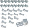 HERKINDNESS Sofa Verbinder, 32 Stück Sofa Feder Clips, mit 5 Löchern Sofa Feder Reparatur Ersatz, Möbel Federset, Metall Sofa Feder Reparatur für Polstermöbel, für Betten Sofas