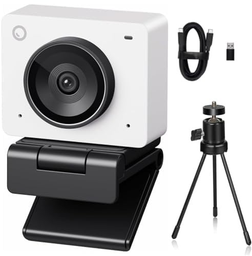 OBSBOT Meet 2 Ultra HD 4K Streaming Webcam, 1080p at 60 FPS, Video Conference Camera with AI Automatic Cropping, USB-C, Dual Noise Reducing Mics, Works with MS_Teams/Zoom- White