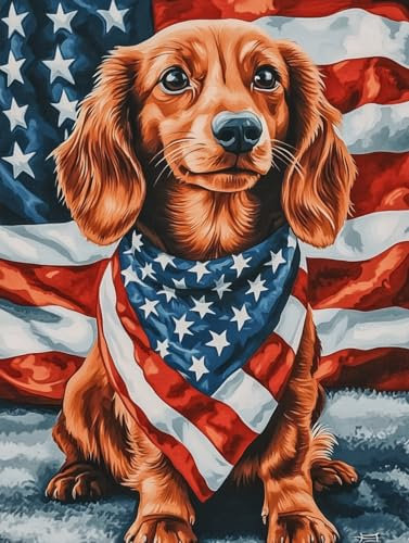 Ginfonr DIY Diamond Art Painting Zubehör Hund Set Full, 5D Diamant Painting Tier Bilder Kit Crystal Rhinestone Embroidery Decoration Für Home Wall Décor 30x40 cm8170