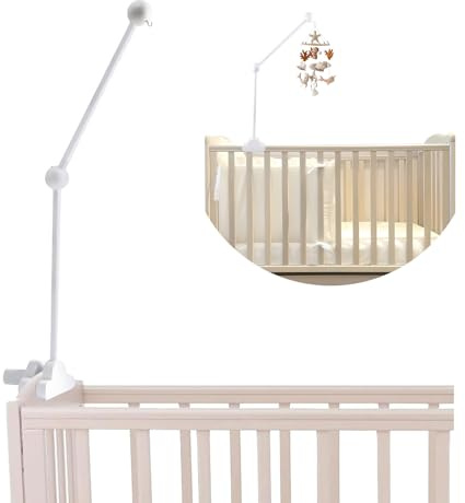 Baby Mobile Halterung Holz für Babybett, Mobile Halterung Wickeltisch, Mobiles Gestänge für Babybett, Abnehmbarer Baby-Mobile-Aufhänger, Babybett Klingelhalterung, für Aufhängung Windspiele Bettglocke