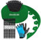Bordure de Jardin Flexible 20m, Bordure Jardin Exterieur Hauteur 5cm, Bordure Jardin Plastique, Bordurette de Jardin, Garden Edging, Bordure de Tonte, avec Gants et 80 Ongles - Vert