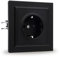 JIMEIDA Steckdose Schwarz Matt Unterputz Glattes Hautgefühl mit Steckklemme Steckdose Wandsteckdose 84 * 84mm,250V