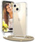 Vaykwo Handykette mit Band für Apple iPhone 15 Hülle - Necklace Handyhülle - Transparente Case zum Umhängen mit Kameraschutz und Bildschirmschutz - Golden