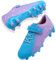 LECYGNB Boys Football Boots Kids Girls Athletics Training Astro Turf Soccer Shoes Teenager Profession Competition Indoor Outdoor Sneakers Unisex Light Purple Light Blue UK 2