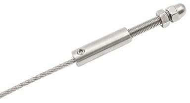 ZiYouao Drahtseilklemme 35 PCS Kabel Geländer Drahtseil 3mm 1/8'' Gewindebolzen Spannung Ende Fitting Terminal Kreuz Clip Klemme Mit Schraube Bolzen Seilklemme