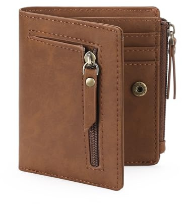 GOIACII Geldbeutel Damen Klein und im Kurzformat mit RFID Blockierung, Portemonnaie Damen Leder Münzfach Brieftasche, Mini Kurzer Geldbörse für Frauen